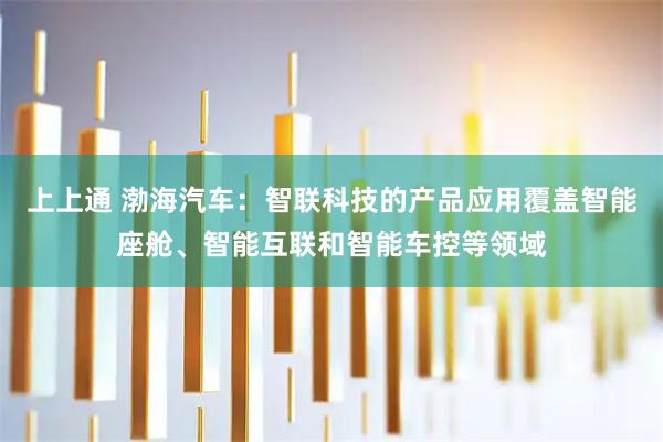 上上通 渤海汽车：智联科技的产品应用覆盖智能座舱、智能互联和智能车控等领域